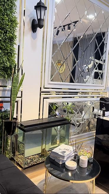 baliq: Dekorativ akvarium – qapaqlı, şüşə korpuslu, LED işıq lentli üst — 1