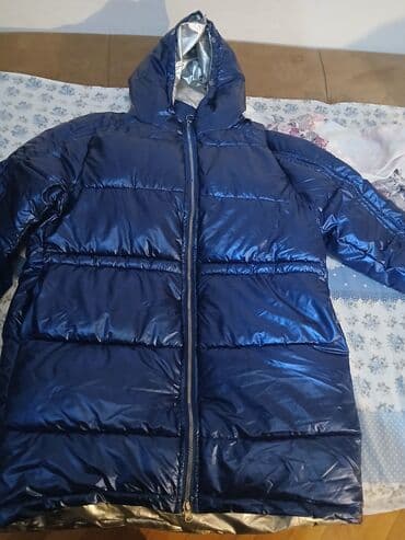 термо куртки бишкек: Şişmə qış gödəkçəsi – tünd mavi rəngdə - Model: kapüşonlu, uzun kəsim — 1