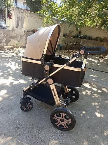 araba: Kalyaska – Canyon marka, beşik tipli. - Rəng: bej tent, qara beşik — 1
