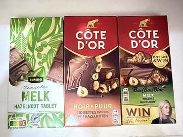 Fındıqlı şokolad assortimenti. Tam original Amsterdam Duty free dan