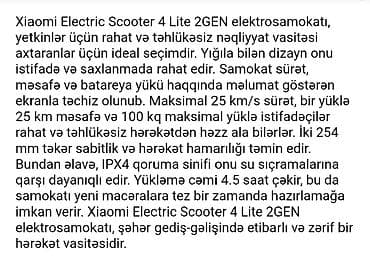 te 16: Xiaomi Electric Scooter 4 Lite (2nd Gen) – şəhər gediş-gəlişi üçün — 3