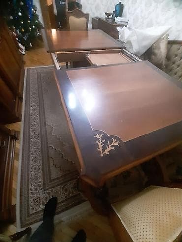 acilan masa: Klassik masa, İşlənmiş, Açılan, Taxta, Dördbucaq masa — 3