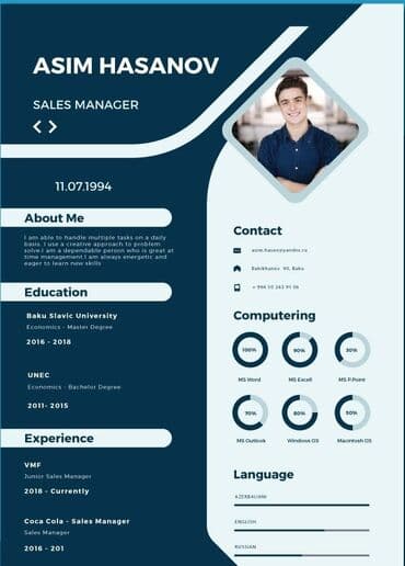 документы для шенгенской визы: Bu şablon CV hazırlamaq üçün nəzərdə tutulub. Şablon kontakt — 2