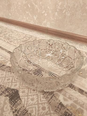 Mətbəx aksesuarları: Klassik kristal meyvə/qəlyanaltı qabı. boyukdur - Material: qalın — 2