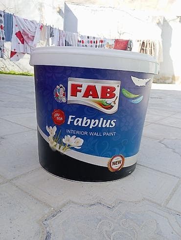 Akril Divar üçün boya, FAB, 25 kq, rəng - Ağ, Suya davamlı