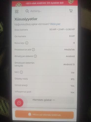 samsung a40 satilir: Redmi 13C, 256 GB, rəng - Qara, Sensor, Barmaq izi, İki sim kartlı — 1
