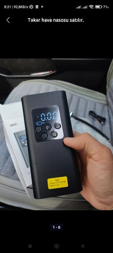 teker temiri avadanligi: Təkər hava nasosu satılır. * Universaldir bütün maşınlara gedir usb — 4