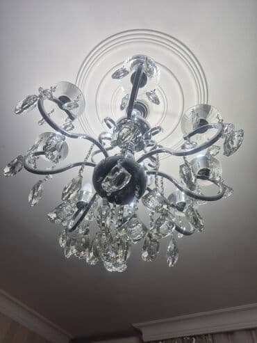 Çılçıraq, 8 lampa, Xrustal