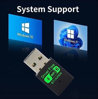 bakcel internet: AX900 + BT5.4 USB Wi‑Fi Bluetooth Adapter Xüsusiyyətlər: - Wi‑Fi 6 — 4