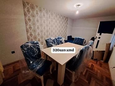 turk sekiller: Yemək otağı üçün dəst: - 1 ədəd dördkünc masa – ağ rəngli, düz səthli — 1