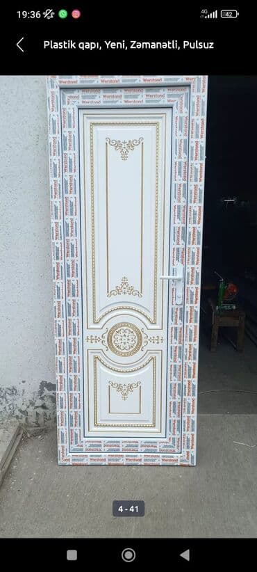 ucuz plastik qapi pencere: Yeni Plastik qapı 80x200 sm Zamok və çərçivə ilə, Zəmanətli, Pulsuz quraşdırma, Pulsuz çatdırılma — 16