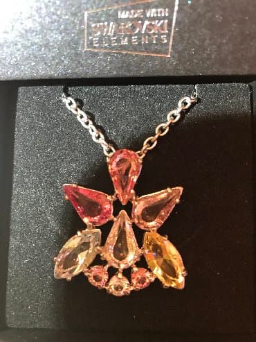 zümrüd qaşlı üzüklər: Кулон с камнями SWAROVSKI на цепочке — 3