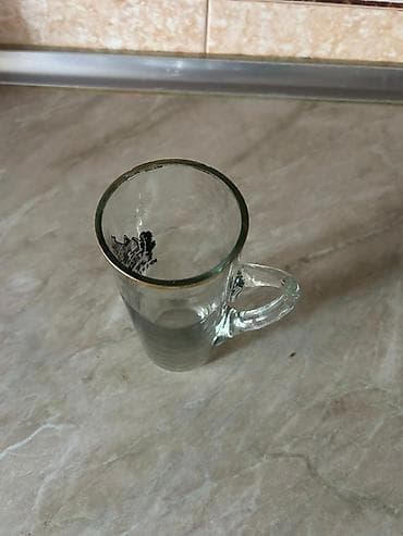 diri baliq: Şüşə shot stəkanı – “Vitoslavlitsy” suvenir - Material: qalın şəffaf — 2