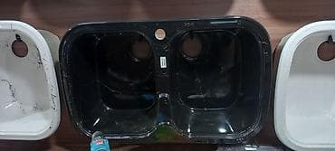 sade dam ortukleri: Düzbucaqlı Mətbəx çanağı, Şkafsız, Dəmir — 4