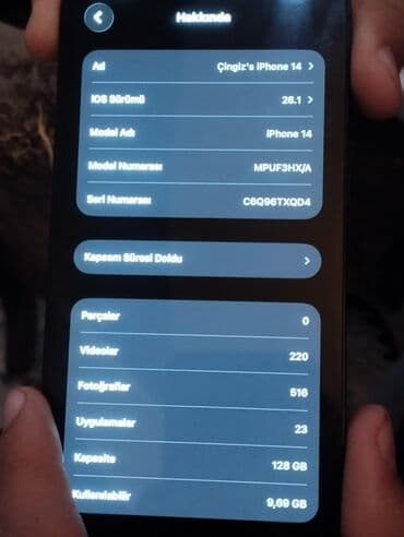 şirvan ayfon: IPhone 14, 128 GB, Qara, Face ID — 2