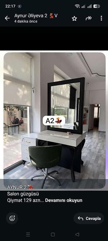 AYNUR 2 💃 Salon güzgüsü Qiymət 129 azn 4 eded var 4 nudə birlikdə