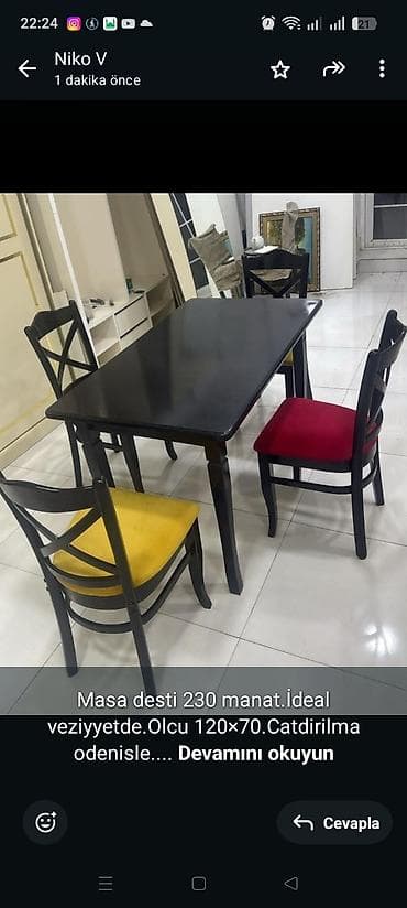 Masa desti 230 manat.İdeal veziyyetde.Olcu 120×70.Catdirilma odenisle