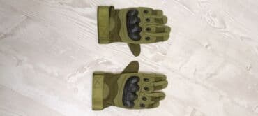 Перчатки: Taktiki Motosiklet əlcəkləri – zeytun yaşılı rəngdə. İstifadə — 1