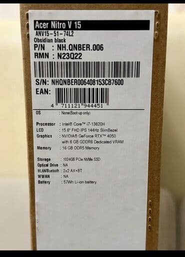 Новый Acer Nitro, 15.6 ", Intel Core i7, 1 ТБ, Бесплатная доставка — 4