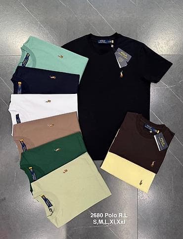 Premium/lux Kişi T‑shirt kolleksiyası – Polo R.L - Klassik dairəvi