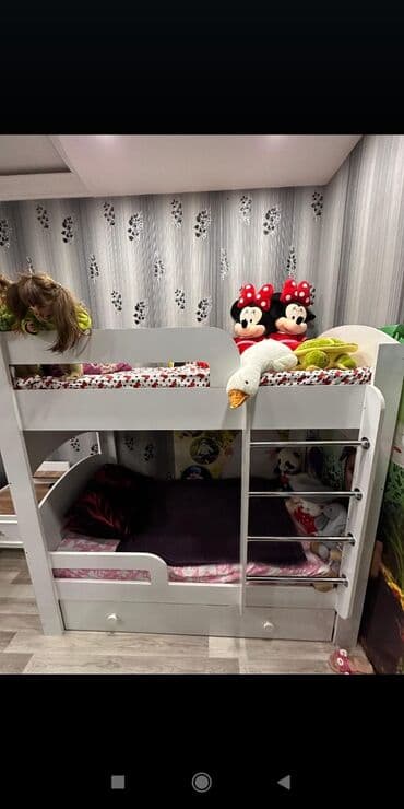 Oğlan və qız üçün, Çarpayı, Matrassız, Siyirməli, Laminat