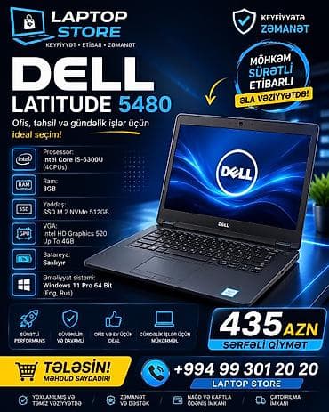 Б/у Dell Latitude, 14 ", Intel Core i5, 512 ГБ, Доставка в районы, Самовывоз, Бесплатная доставка