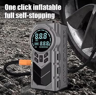 teker traktor: Avtomobil üçün çoxfunksiyalı Jump Starter + Kompressor Xüsusiyyətlər — 1