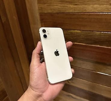 IPhone 11, 128 GB, Ağ, Simsiz şarj, Face ID, Sənədlərlə