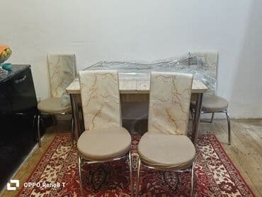 Masalar: Mətbəx üçün, Açılmayan, Dördbucaq masa, 6 stul — 3