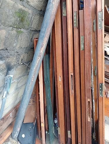 elcin: Taxta şüşəli otaq qapıları - Material: təbii ağac (cilalı şabalıd/şam — 3