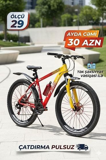 Velosiped – aylıq ödənişli təklif - Ölçü: 29 və 26 - Aylıq ödəniş: 29
