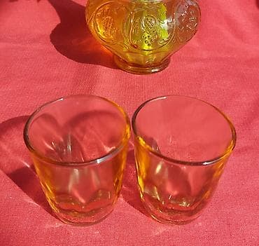 nolyedi sekilleri: Stəkanlar, rəng - Sarı, Şüşə, 2 ədədli dəst — 4