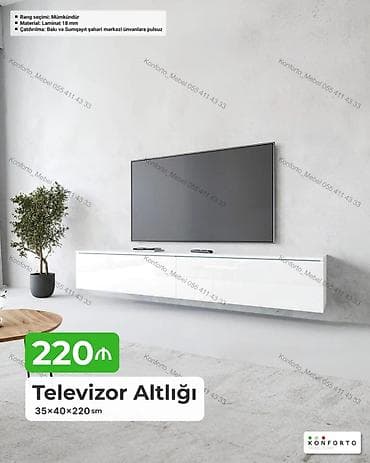 divar kitab refleri: Televizor altlığı – müasir divardan asma model - Ölçülər: 35 × 40 × — 1