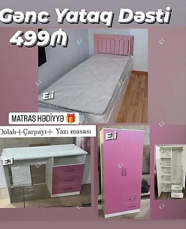Qız üçün, Yeni, Təknəfərlik çarpayı, Yazı masası