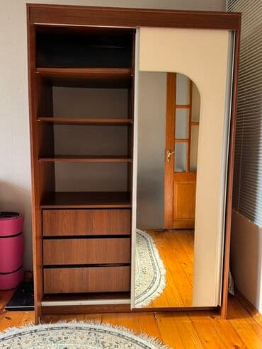 шкаф купе: Kupe, 2 qapılı Düz dolab, Qarderob, paltar dolabı — 3
