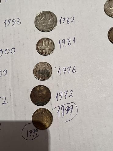 Velosipedlər: Məzmun: Müxtəlif illərə və ölkələrə aid xırda pul kolleksiyası — 8