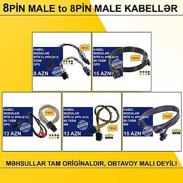 Elektronika: Kabellər "8PİN MALE to 8PİN MALE Original” MƏHSULLAR TAM ORİGİNALDIR — 1