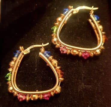 женские золотые серьги: Sırğa, Sarı qızıl, 585 Əyar, 723 g, Ünvandan götürmə — 5