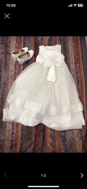 Məktəbli forması: Dəst 20 Ağ rəngli qız uşağı üçün mərasim geyim dəsti - Geyim: zərif — 2