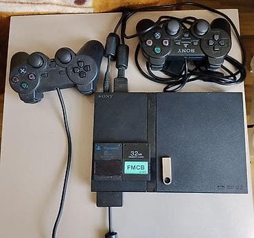 iphone 13 plus: Ps2 slim Proşifkalı. üzerinde 2 ədəd Fmcb Memory card(8mb,32mb) — 1