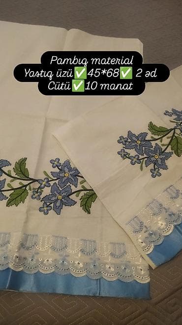 Yeni rəng - Mavi Pambıq Balış üzü, Ödənişli çatdırılma