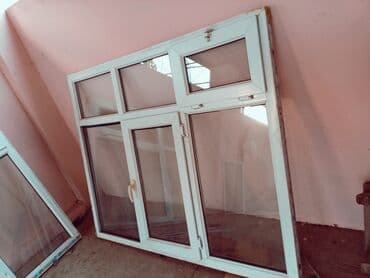 qapı və pəncərələr: İşlənmiş İkiqat şüşə paketi Plastik pəncərə, Еni: 180 sm, Uzunluğu: 140 sm — 1