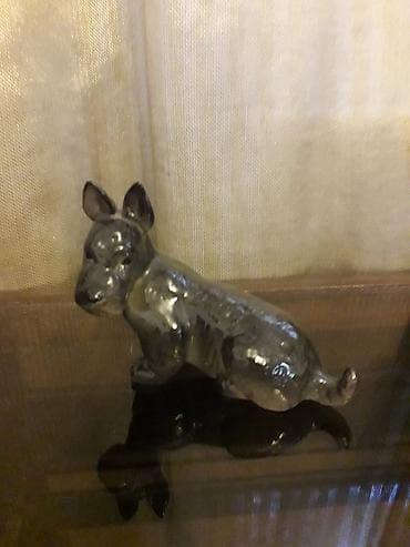 statuetki: Статуэтка Собака Скотчтерьер фарфор СССР лфз — 1