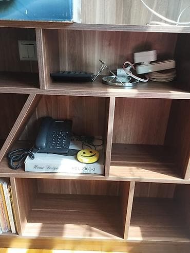 Ofis dolabları: Ofis mebel dəsti – masa, kitab rəfi və ergonomik kreslo - Material — 5