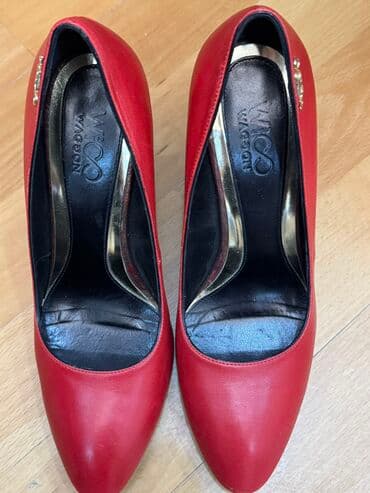 Ботинки и ботильоны: Туфли, Размер: 37, цвет - Красный, Б/у — 6