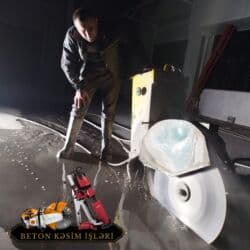 Santexnik işləri: #Betonkesme #betondeşmə Beton kubik kərpic - dən kəsim deşim — 17