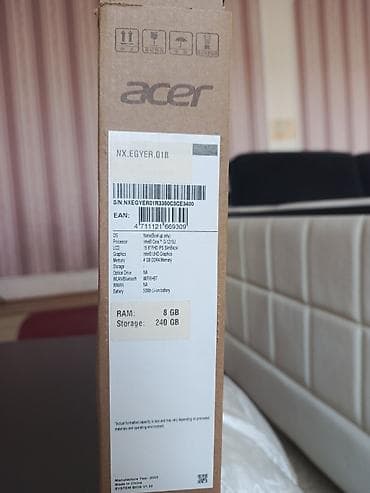 Acer noutbuk ( notebook ) – 15.6" ekran, tam ölçülü klaviatura və — 8