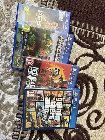 xiaomi redmi note 13 pro 5g: PlayStation 4 Slim(500gb) 4 disk - Model: PS4 Slim (qara rəng) - — 2