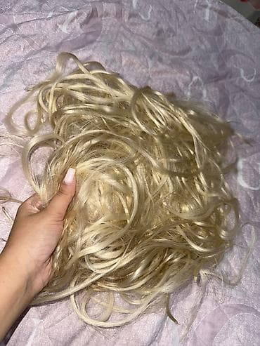 150 qram sari sac 1 defe istifade olunub uzunluq 80 sm ideal — 1