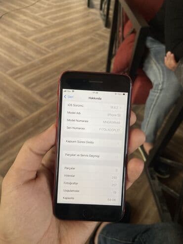 ikinci el ayfon 5: IPhone SE, 64 GB, Qırmızı, Qırıq — 7